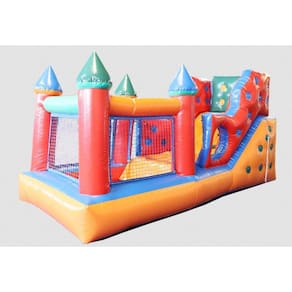 Mini Tobogã Inflável Com Piscina De Bolinhas