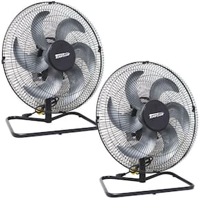 Kit 2 Ventiladores Mesa Chão 50cm Bivolt 110V 220V 200W Turbo Turbão 6 Pás GF Vitalex Preto
