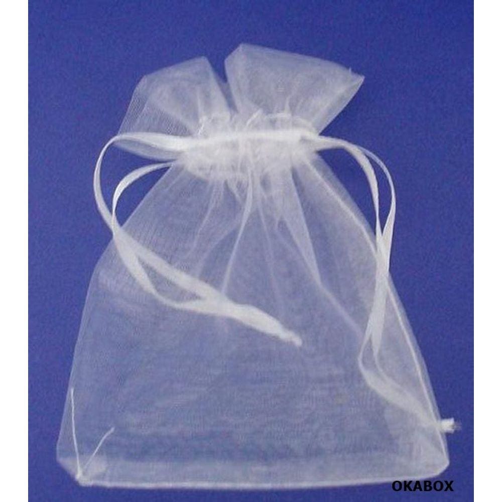 50 saquinhos de organza 30x40 Branco (Maternidade)