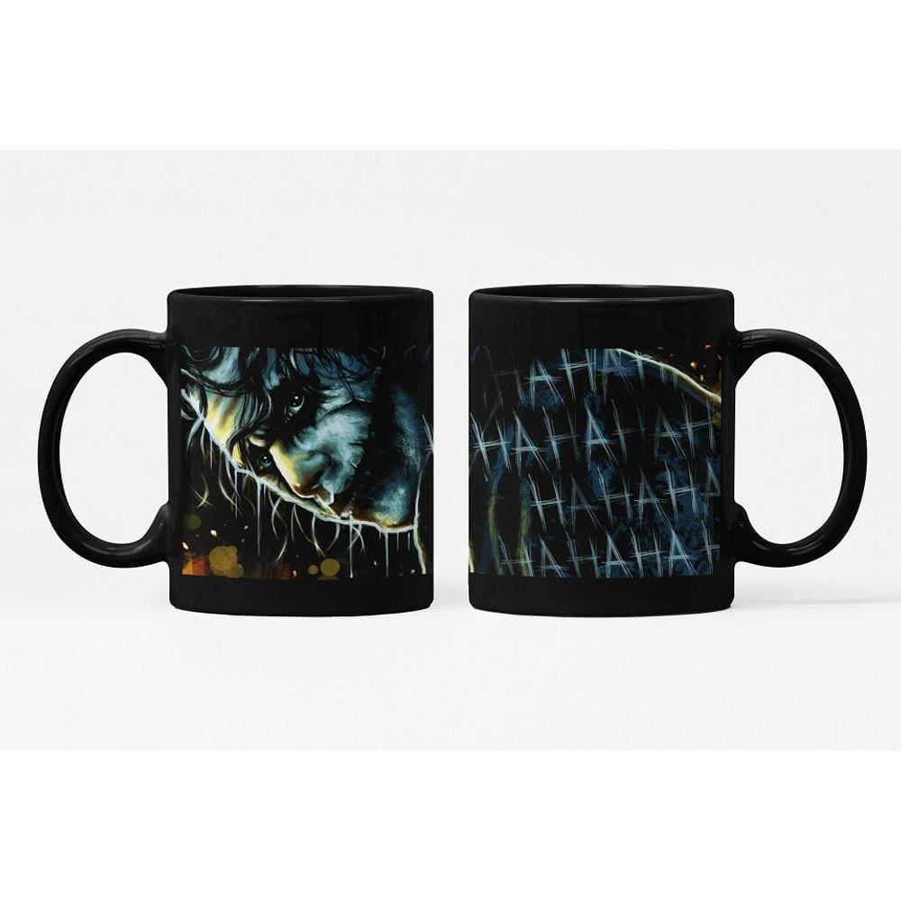 Caneca ECF Coringa Preta Porcelana 325ml