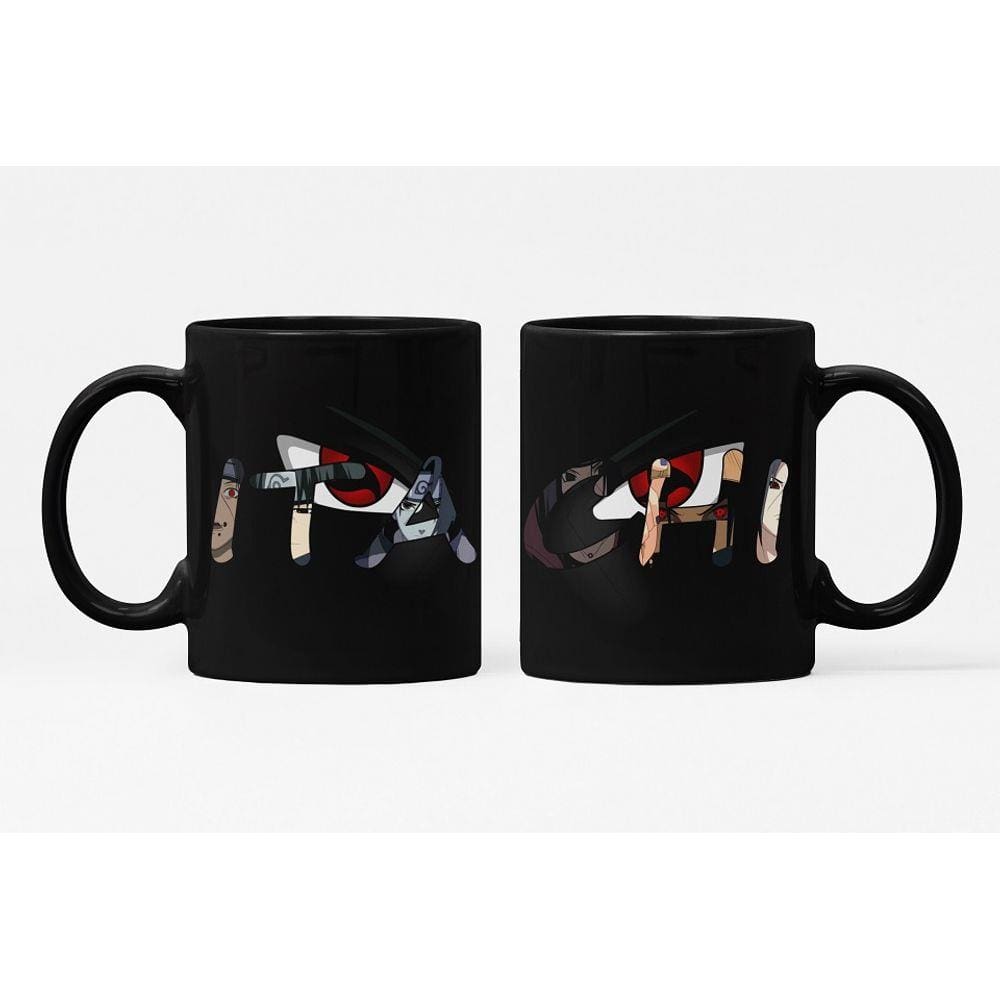 Caneca ECF Itachi - Naruto Preta Porcelana 325ml