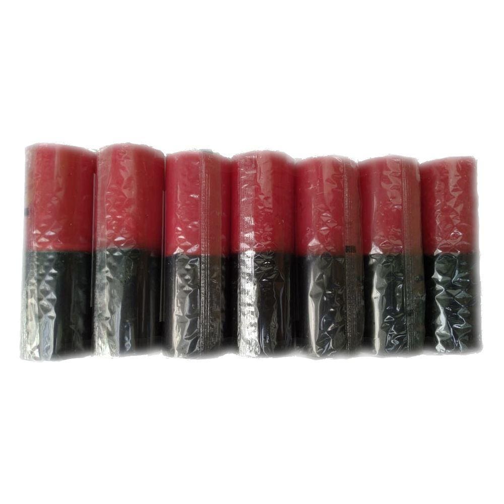 Vela Votiva Bicolor Vermelha E Preto 7 Dias Kit Com 6 Un