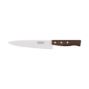 Faca Peixeira e Cozinha Tramontina Tradicional com Lâmina em Aço Inox e Cabo em Madeira Natural 8" Tramontina