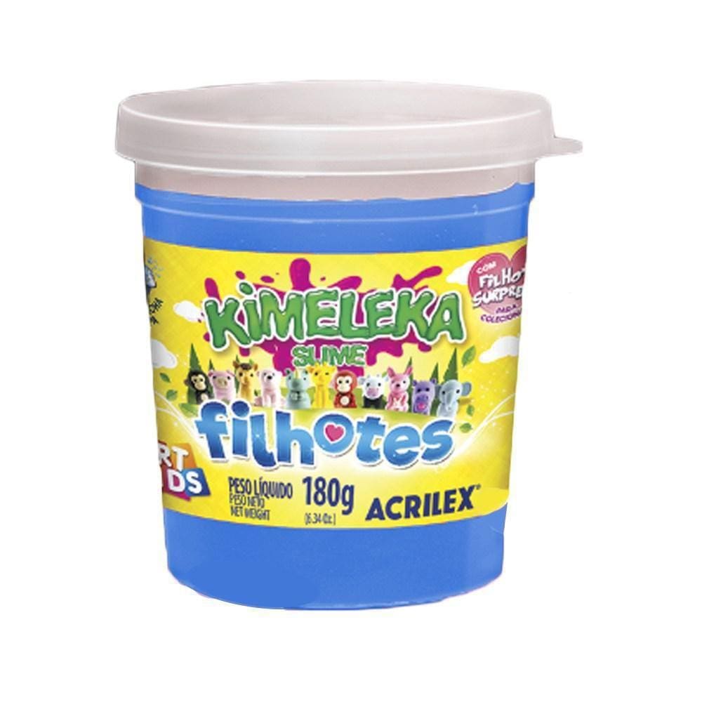 Slime Kimeleca Filhotes 180G Acrilex Lavável Colecionável