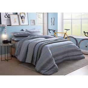 Jogo de Cama Casal Duplo 4 Peças 250x220cm Breno 140 Fios Realce Premium