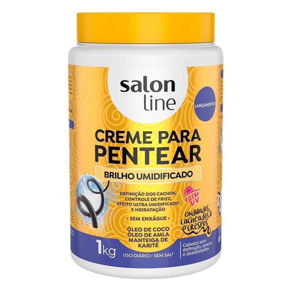 Salon Line Creme Para Pentear Brilho Umidificado - 1Kg
