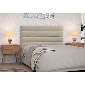 Cabeceira Casal 145 Cm Greta Suede D´monegatto Suede Bege
