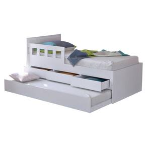 Bicama Infantil com Grade 3 Gavetas Faces Branco Mpozenato