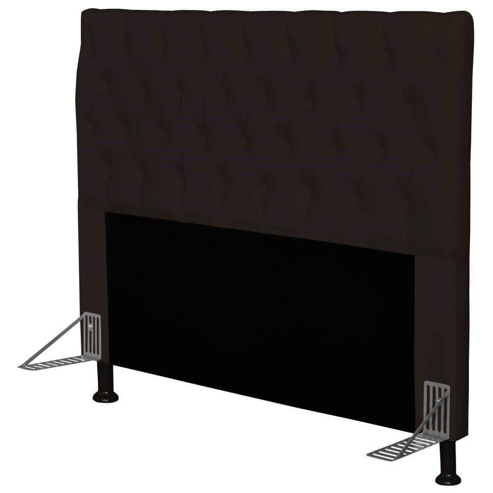 Cabeceira Cama Box Casal 140cm Cristal Corino Marrom