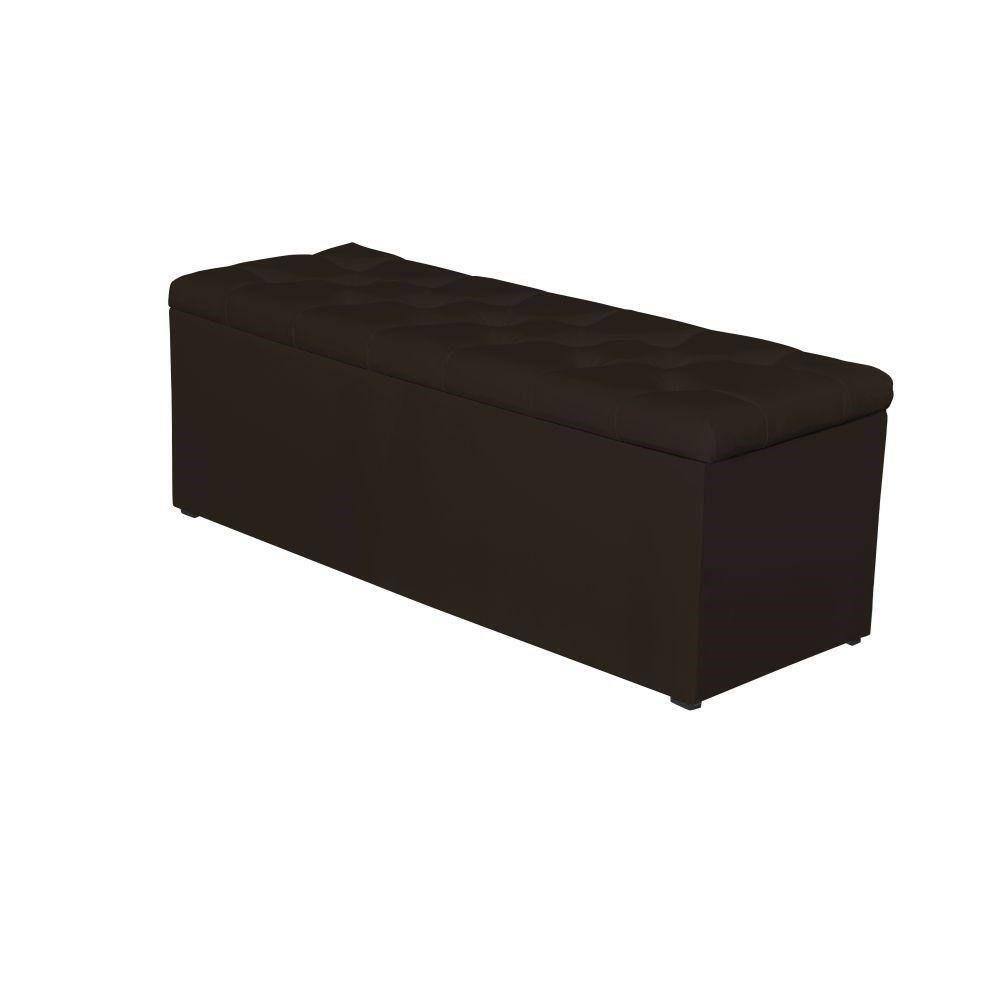 Calçadeira Baú 160cm Paris Corino Marrom