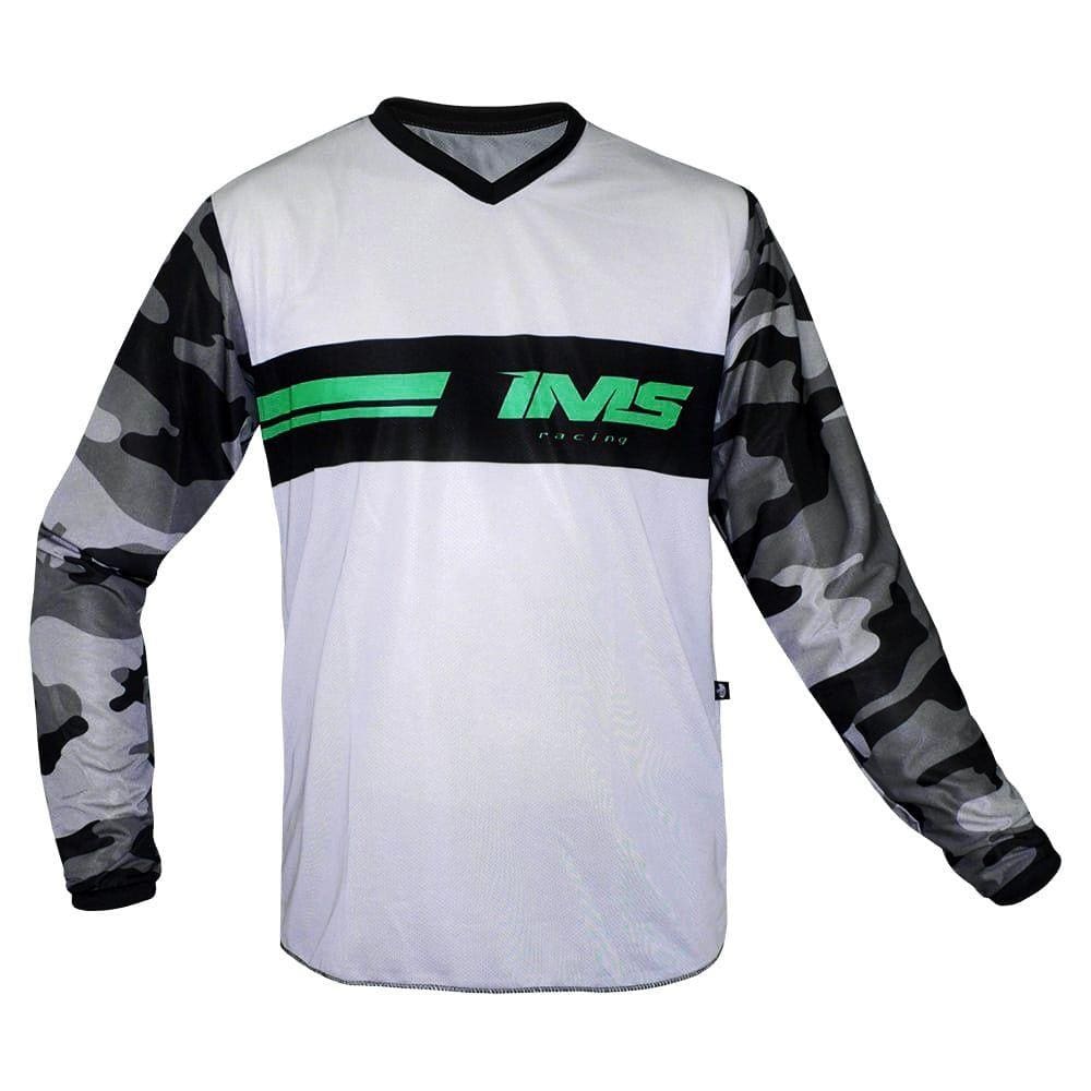 Camisa Ims Loretta Camuflada Cinza Trilha Motocross Grande GGG