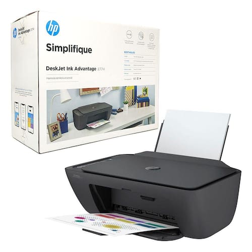 imagem-Impressora Multifuncional HP Deskjet Ink Advantage 2774, Colorida, Wi-Fi, USB 2.0, Bivolt