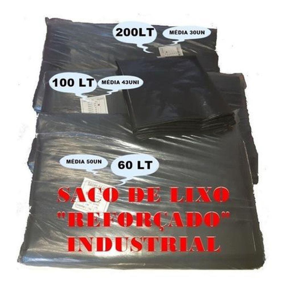 Saco De Lixo 200 Litros Reforçado Fardo Com 5Kgs