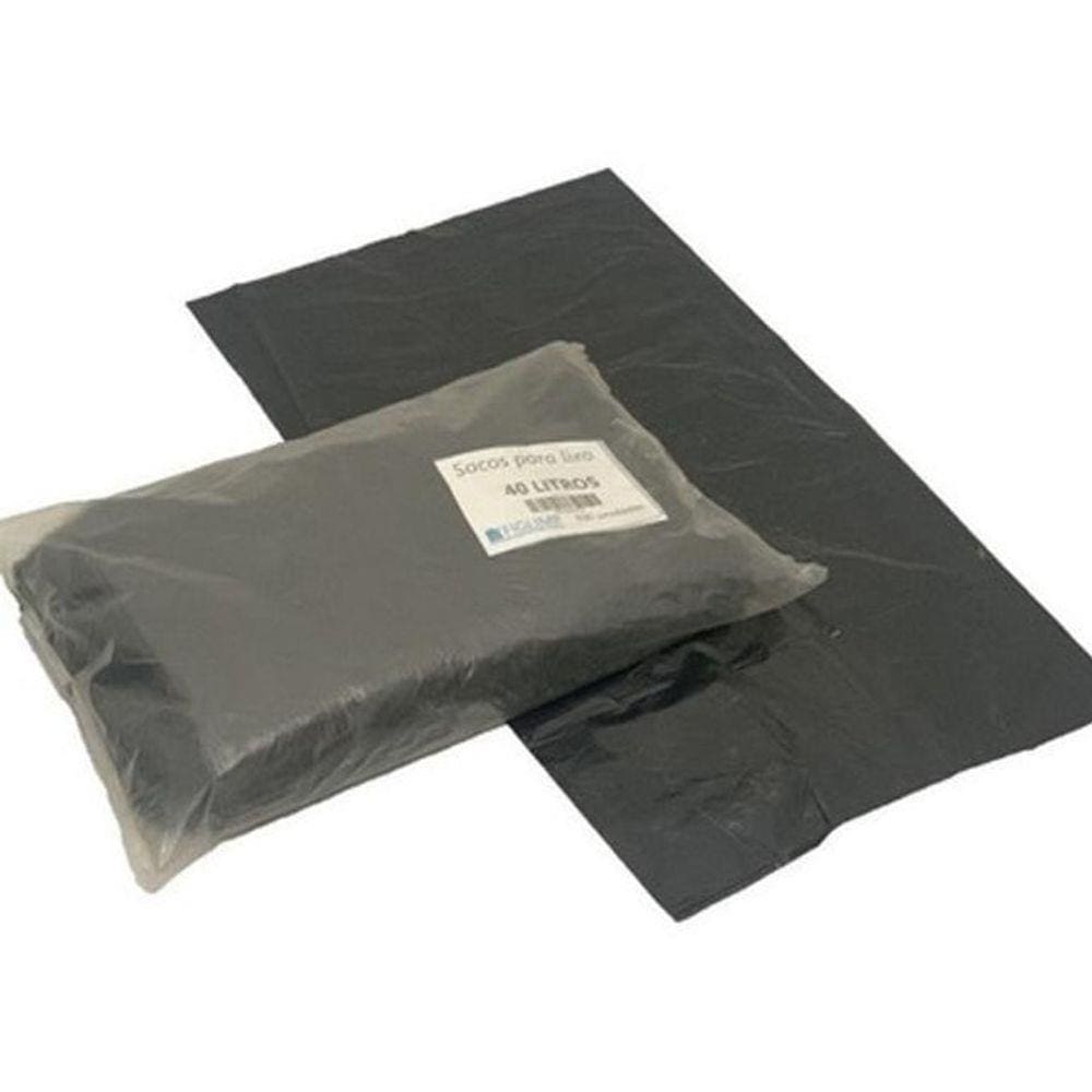 Saco De Lixo 40L Preto Resistente 100Un
