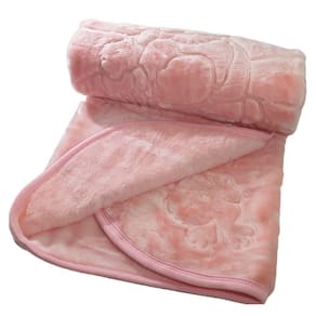 Cobertor Bebe Frio Intenso Menina Urso 0,90cmX1,05m Toque Macio Antialergico
