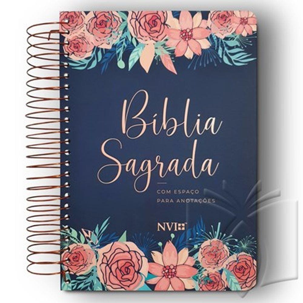 Biblia Nvi Anote  Rosas Flores Espiral