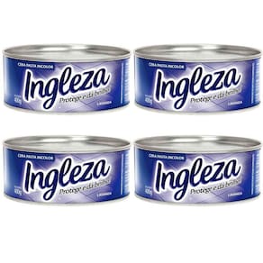 Kit 4 Cera Pasta Incolor 400G Pisos Cimentados Móveis Portas