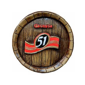 Tampa De Barril Artesanal Média Em Alto Relevo Cachaça 51