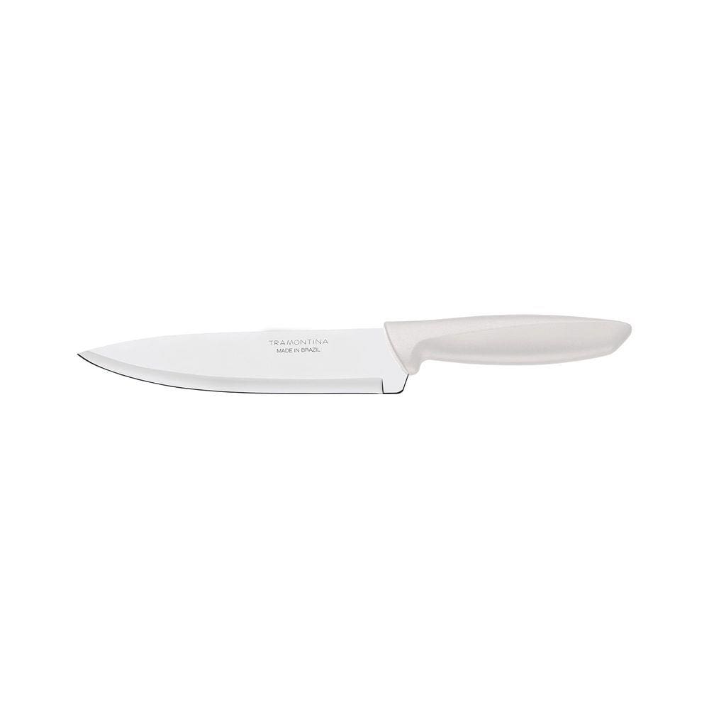 Faca Chef Tramontina Plenus com Lâmina em Aço Inox e Cabo de Polipropileno Off White 7&quot; Tramontina