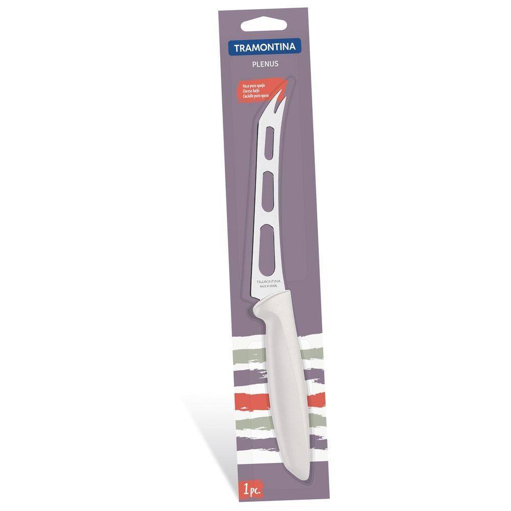 Faca para Queijo Tramontina Plenus com Lâmina em Aço Inox e Cabo de Polipropileno Off White 6&quot; Tramontina