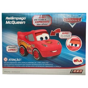 Carrinho Relâmpago Mcqueen Muda Expressão Disney Elka