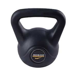 Kettlebell Black Cimento Peso Academia 8 Kg Preto