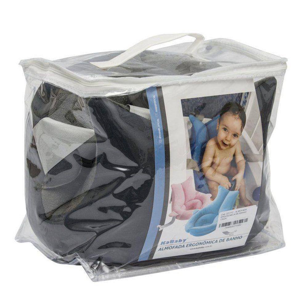 Almofada Ergonômica De Banho Cinza - Kababy