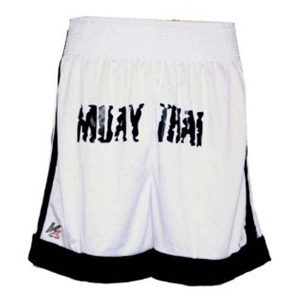 Calção Fighters P/ Muay Thai/MMA Kanxa - Preto/Branco