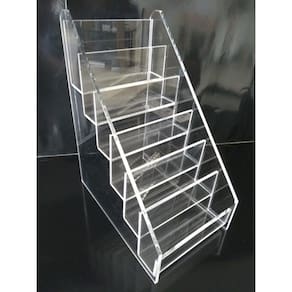 Porta Cartão De Visita C/ 6 Divisórias Estilo Escadinha