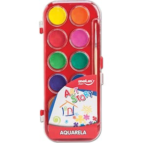 Aquarela Escolar ART STORY 12 Cores + Pincel