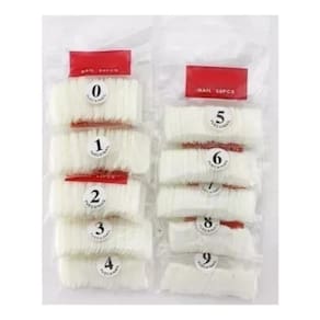 Kit 500 Unhas Tips Postiças Inteiras Natural