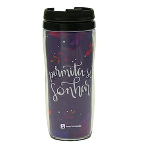 Copo Viagem Permita-Se 350ml Tampa Preta American Shop 10214