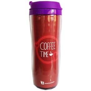 Copo Viagem Coffee Time 350ml Tampa Lilás AmericanShop 10208