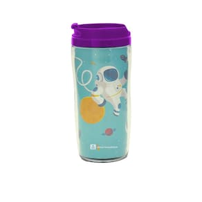Copo Viagem Galáxia 350ml Tampa Lilás American Shop 10195