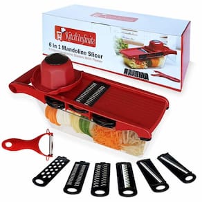 Mandoline Slicer Nicer Cortador Fatiador De Legumes 6 em 1
