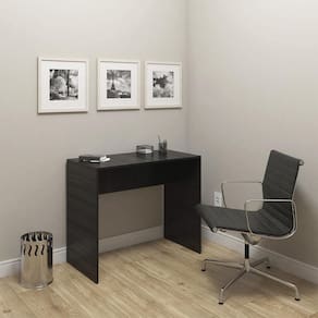Mesa Escrivaninha Escritório Home Office Organizadora Preta