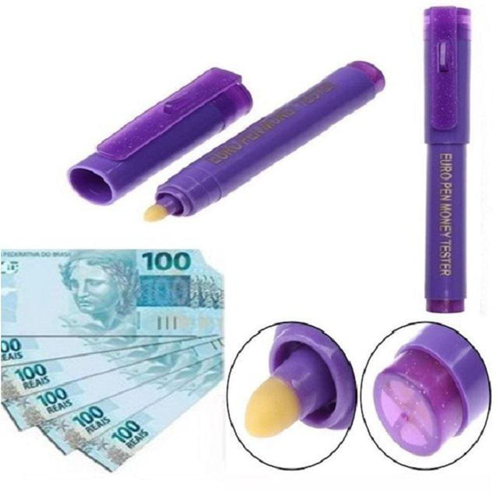 Caneta Testa Detecta Nota Dinheiro Cedula Falsa