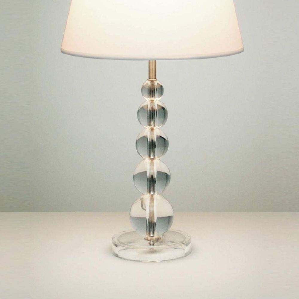 Base para Abajur em Acrílico Crily 39cmx14cm Bella Iluminação Transparente/Cromado