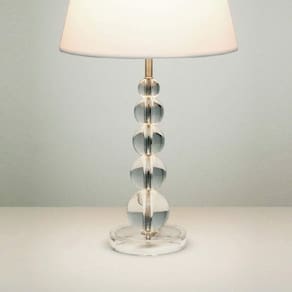 Base para Abajur em Acrílico Crily 39cmx14cm Bella Iluminação Transparente/Cromado