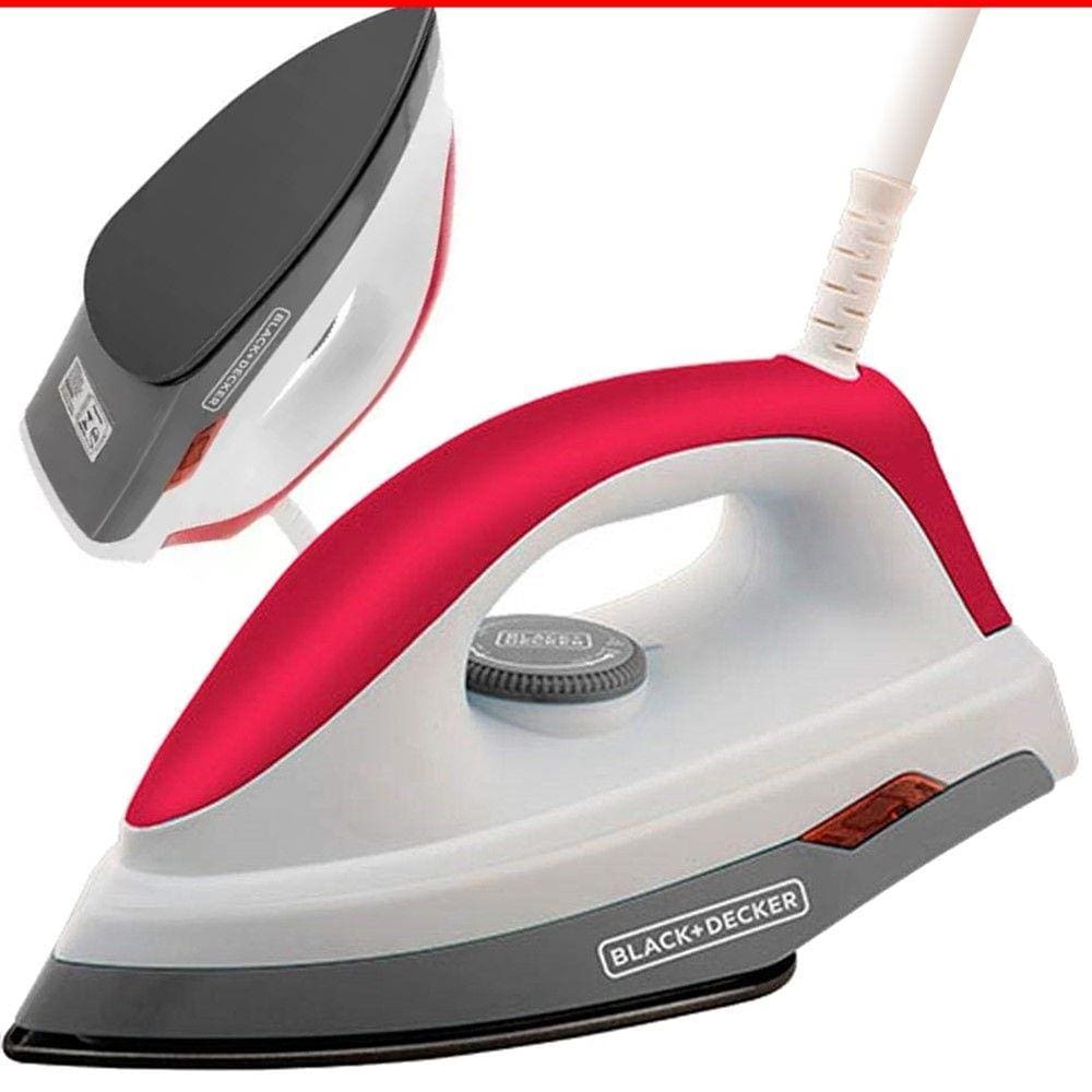 Ferro de Passar Roupa Black Decker a Seco 1000w F300-B2 220v Branco/Vermelho Base antiaderente