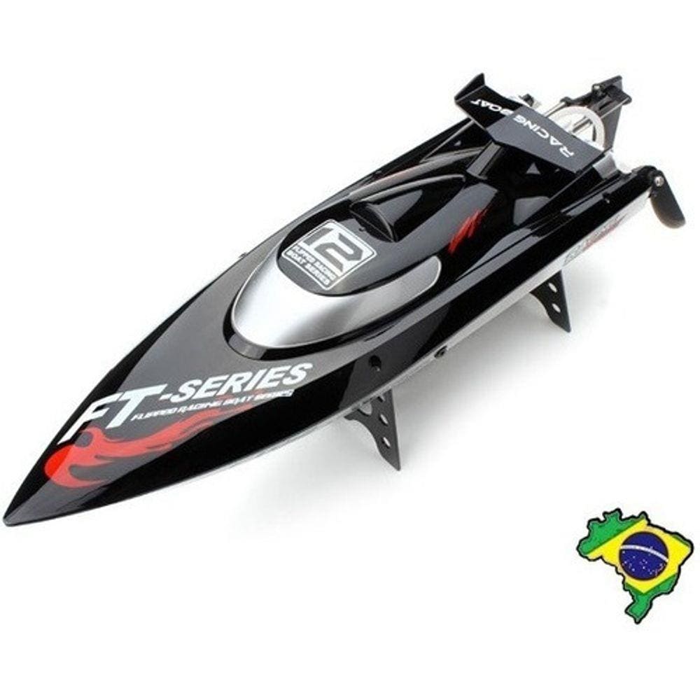 Lancha Barco De Controle Remoto 3 Canais Serie Ft012 Hobbie