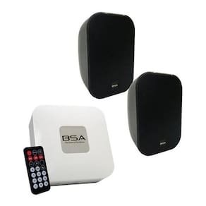 Caixa De Som Residencial Kit Fácil Aw4-B Com Amplificador