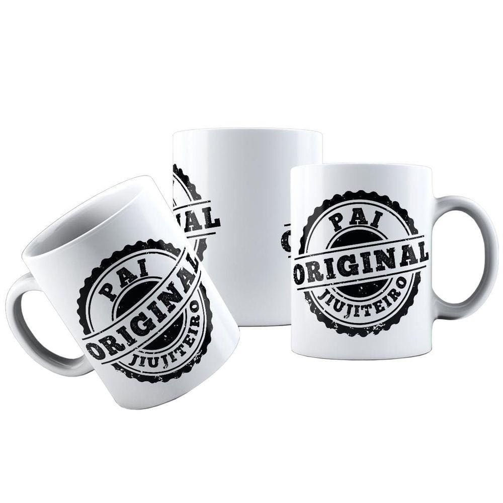 Caneca Cerâmica Jiu Jitsu Presente Pai Legítimo Jiujiteiro