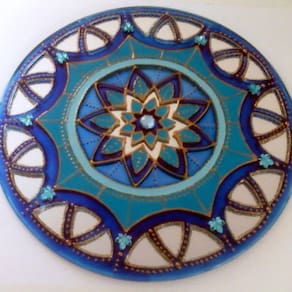 Espelho Mandala Vitral Serenidade