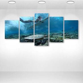 Quadro Decorativo - Ocean Surf - Composto de 5 quadros