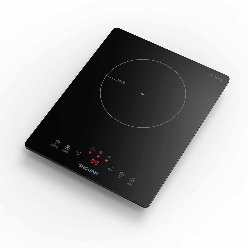 Fogão de Mesa Cooktop de Indução 1 Zonas de Aquecimento Suggar