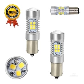 Par Lâmpadas LED Torre BAY15D 2 Polos 21 LEDs 12V 5W Premium Luz de Freio Lanterna Traseira