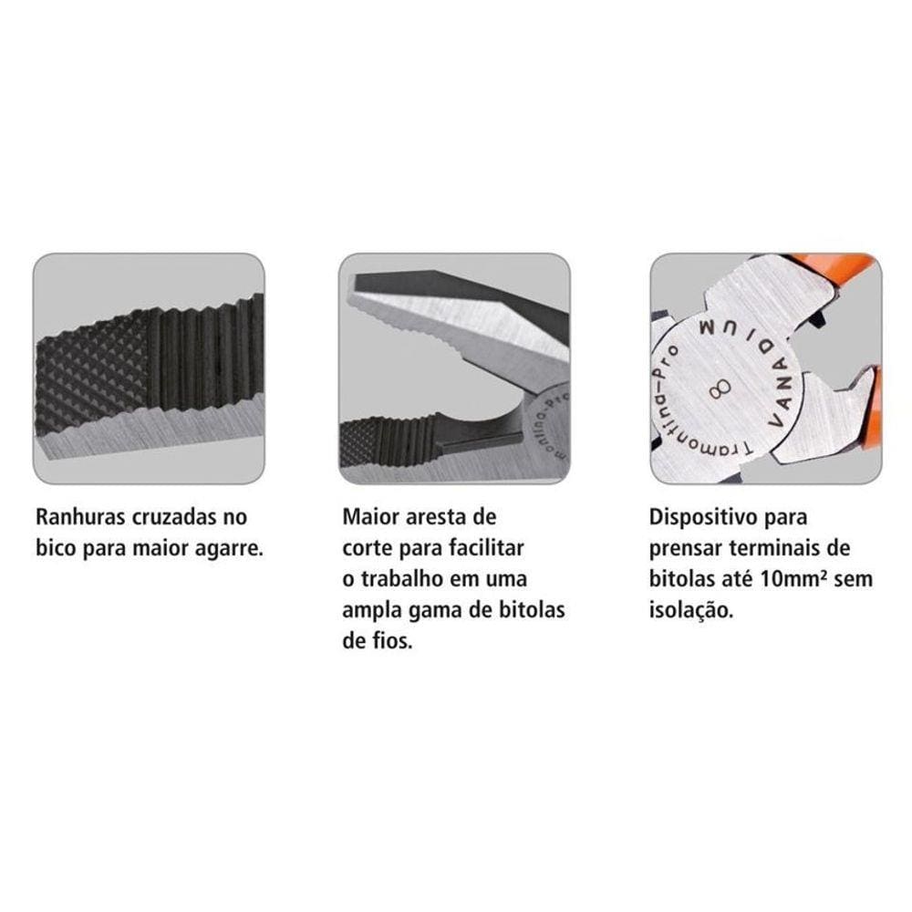 Alicate Eletricista Isolado 1000 V 8 Tramontina Pro