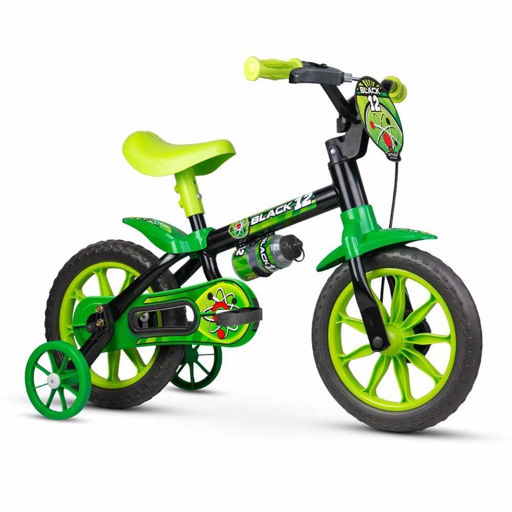 Bicicleta Infantil com Rodinhas - Aro 12 - Black 12 - Nathor