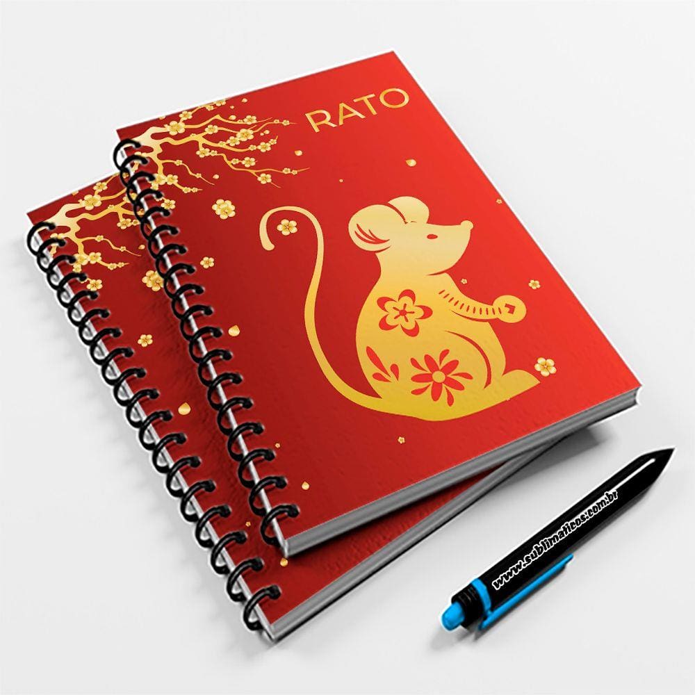 Caderno Universitário 96fls Horóscopo Chinês Rato